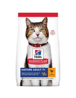 HILL`S Feline Mature 7+ Chicken - храна за възрастни котки над 7 години с пиле