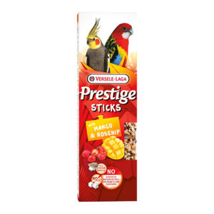 Prestige Sticks Big Parakeets with Mango & Rosehip – лакомство за средни папагали – стикове с манго и шипка 2x70гр