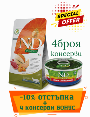 N&D PUMPKIN ADULT CAT Duck & Melon-5кг