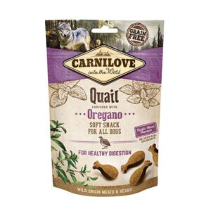 CARNILOVE QUAIL OREGANO SOFT SNACK - ЛАКОМСТВО ЗА КУЧЕ С ПЪДПЪДЪК И РИГАН ЗА ДОБРО ХРАНОСМИЛАНЕ