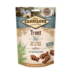 CARNILOVE TROUT DILL SOFT SNACK - ЛАКОМСТВО ЗА КУЧЕ С ПЪСТЪРВА И КОПЪР ЗА ЕНЕРГИЯ И ТОНУС