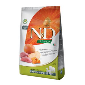 N&D ADULT MED&MAXI PUMPKIN 10+2kg - Суха храна за кучета в зряла възраст от средни и едри породи с ГЛИГАН