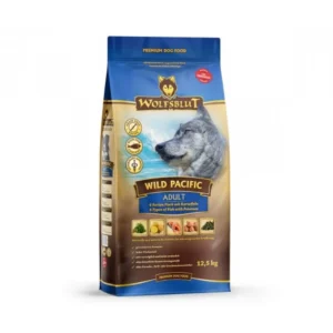 WOLFSBLUT Wild Pacific Grain Free - Суха храна БЕЗ ЗЪРНО с 4 вида риба 12.5кг