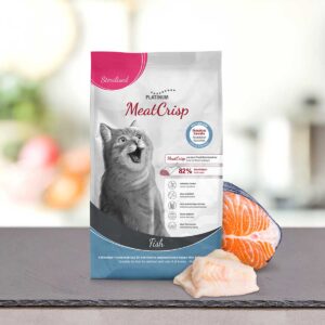 Platinum MeatCrisp Sterilised Fish - премиум храна за кастрирани котки с риба