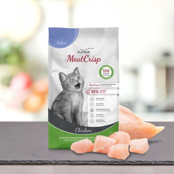 Platinum MeatCrisp Kitten Chicken - премиум храна за подрастващи котки с пиле