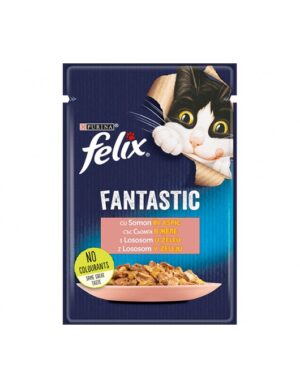 FELIX Fantastic Pouch - Пауч за котка Грил Сьомга в Желе 85гр