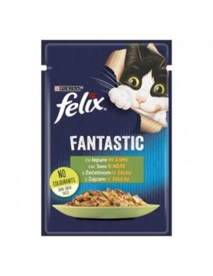 FELIX Fantastic Pouch - Пауч за котка Грил Заек в Желе 85гр