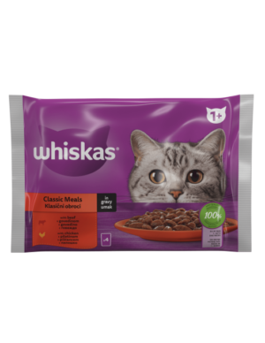 Whiskas Pouch Classic Meals – Паучове за Котки Микс Меса Мултипак 4x85гр