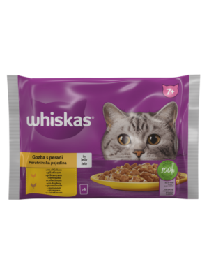 Whiskas Pouch Poultry Feasts Senior – Паучове за Котки над 7 години Птичи Ястия Мултипак 4x85гр