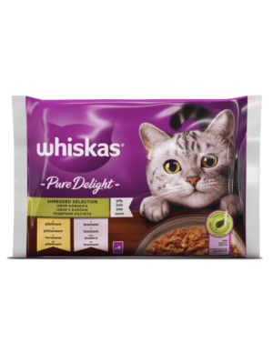 Whiskas Pouch Pure Delight Poultry Tenders - Готвени на пара паучове за котки птичи ястия 4x85 гр