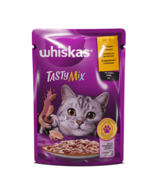 Whiskas Tasty Mix Pouch - Пауч за котка с Агне и Пуйка 85гр