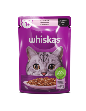 Whiskas pouch Salmon - Пауч за котка със Сьомга 85гр