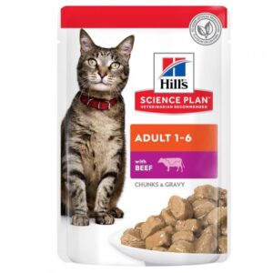 Hill’s Pouch Adult Beef - Паучове за котки с Телешко 85гр