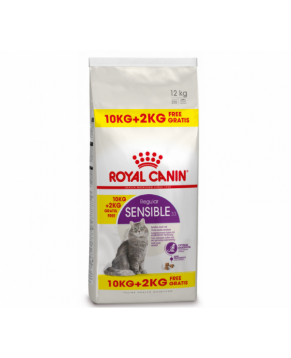 Royal Canin- SENSIBLE 33 за котки с чувствителен стомах 10+2 кг